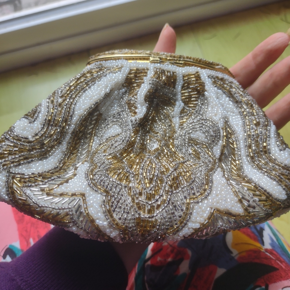 La Regale Silver and Gold Clutch - Picture 2 of 7